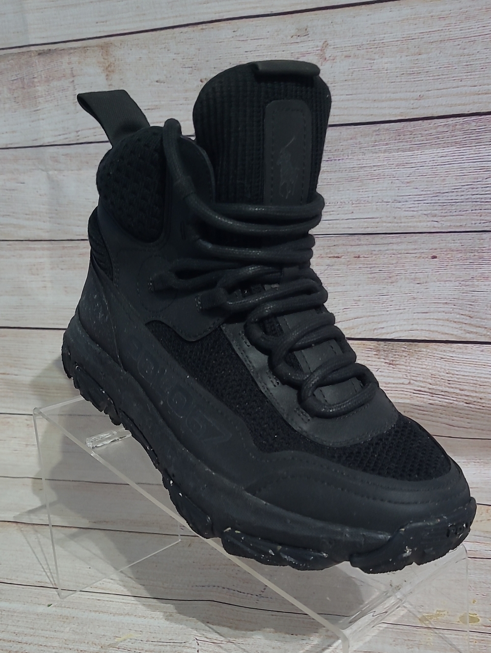 Ralph Lauren Polo-67 Adventure 300 Mid High Top Boots Men's 7-5 Black